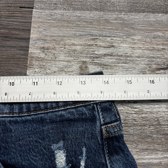 Levis‎ 501 Red Tab Dark Wash Blue Womens 28 Original Fit Button Fly Denim Shorts - Picture 6 of 12